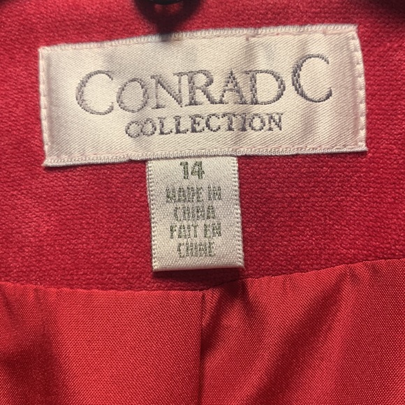 Fuschia pink zipper closure long sleeved blazer - Picture 3 of 6